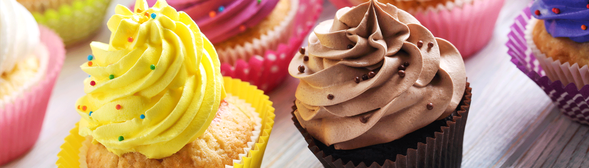 Tasty Cupcakes on a Table